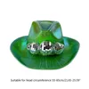 Basker vuxna unisex all-match cowboy hatt med disco boll nattklubb bar glitter för män kvinna dans