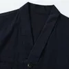 Giacche da uomo in cotone da uomo multi-tasche giacca da lavoro stile cargo colletto rovesciato con scollo a V blu navy cappotto casual da uomo primavera autunno