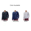 Camisas y blusas casuales para hombres Botón O Cuello Color sólido Manga larga Tops Camisa normal holgada Ropa de jersey