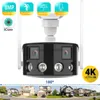 Lente CCTV BESDER 8MP 4K Lente dupla Ultra grande angular 180 Wifi Câmera IP Proteção de segurança Ai Human Detect Vigilância de segurança ICSEE APP YQ230928