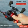 Flyfiskerullar2 Linnhue Baitcasting Reel 6.37.2 1 8 kg Max Drag Fishing Reel för bas i havsmiljö 48 timmar Rulle Fiske Tillbehör 230927