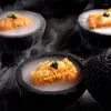 Bowls Creative Bowl Of Molecular Cuisine Imitation Volcanic Stone Ball Disk Round Smoked Black Tableware Planet Plate