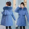 Damen Trenchcoats 2023 Frauen Parkas Winterjacke Mit Kapuze Kunstpelz Lange Dicke Wolle Liner Mantel Warme Schnee Tragen Baumwolle Gepolsterte Oberbekleidung