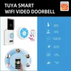 Дверные звонки Tuya Smart Video Doorbell Wi-Fi HD 1080P Камера Беспроводной дверной звонок Домофон Видео-глаз для дверного звонка Кольцевой телефон Домашняя безопасность YQ230928