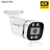 Objectif CCTV 4K Poe Caméra de surveillance vidéo Ip Audio 48V POE/DC 12V 4MP/5MP/8MP Vision nocturne Bullet Caméra de sécurité étanche pour NVR YQ230928