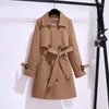 Kvinnors trenchockar Superaen Windbreaker 2023 Spring and Autumn Korean Black Style Short Coat