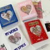 Annan heminredning 64 fickor Mini Po Album Heart Transparent Pocard Holder Mini Po Album Storage Collect Book Name Card Album från PO 230928