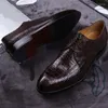 حذاء اللباس Yulonggongwu Crocodile Men الأعمال التجارية