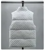メンズベストダウンジャケット女性風力防水防水快適な黒と白のブランドトレンチコートスタイルクラシック刺繍パターンノースリーブL-5XL