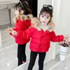 Jaquetas bebê menina menino quente outerwear 2023 inverno novas crianças para baixo jaqueta grande gola de pele casaco crianças roupas sólida engrossar 230928