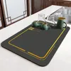 Mattor Napa Skin Drain Pad Non-Slip Dish Drying Mat Super Absorberande Drainer Mats Tabell Provån