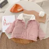 Giacche 7863 Cappotto per bambini 2023 Moda invernale Plus Velluto a coste per bambina 1-7 anni Capispalla per bambini 230928