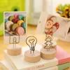 Frames 4CM Creative Round Wooden Iron Po Clip Memo Name Card Pendant Furnishing Articles Picture Frame DIY Family Decoration