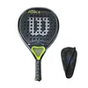 Racchette da tennis Racchetta da tennis 3K Padel Professionale Soft Face Fibra di carbonio Soft EVA Face Paddle Tennis Attrezzatura per racchetta sportiva con copertura 230927