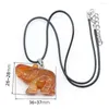 Pendant Necklaces 1Pc Natural Stone Elephant Shape Carnelian Crystal Healing Gemstone Necklace Chakra Energy Lucky Amulet Jewelry Gift