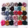 Hair Accessories Fashion Satin Women Girls Solid Color Elastic Bands Sweet Simple Colors Sports Dance Scrunchie Drop Delivery Product Dhkqo