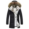 Donsparka's voor heren Winterjas van echt bont Heren Parka's Dikkere warme jas Heren Zwarte jassen Effen parkajas Herenmode Street chic 4XL 230927