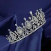 Grampos de cabelo de luxo acessórios de casamento tiaras e coroas headbands zircônia cúbica diadema feminino jóias headpieces