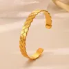 Bangle Fashion Vintage Open Adjustable Stainless Steel Bangles For Woman Creative Designer Luxury Gold Color Jewelry