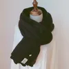 Écharpes Femmes Solide Cachemire Dame Hiver Épaissir Chaud Doux Pashmina Châles Wraps Rose Noir Femelle Tricoté Laine Longue Écharpe 230927