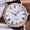 Edition Calatrava 5119R-001 Rose Gold White Dial Cal 215PS Mechanical Hand Winding Mens Watch 5 Colors Sapphire Glass Leather233v