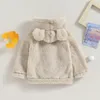 Jackets Cute Ears Plush Baby Jacket Kid Boys Girls Coat Autumn Winter Warm Hooded Children Outerwear Toddler Girl Clothes 2023 230928