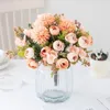 Faux Floral Greenery Artificial Flowers er Tea Rose Buds Diy Candy Box Vase for Home Room Decor Christmas Garland Wedding Bouquet Silk Hydrangea 230928