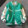 ジャケットボーイズベースボールユニフォーム3〜12歳の子供服ティーンエイジスポーツアウターコートスプリングファッションスウェットシャツ230928