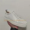 10a Kalite Erkek Kadınlar Lüks Tasarımcıları Kırmızı Dipler Ayakkabı Loubi Düşük Kesim Perçinleri Platform Sıradan Ayakkabı Spor Ayakkabı Vintage Bottoms Loafer Moda Spikes Parti Eğitmenleri