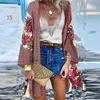 Women's Wool Blends Fashion Print Coat Blusas Summer Beach Jacket Women Casaco Casual Coat Ladies Harajuku Cardigan Y2K Top Woman Clothes Jaquetas 230927