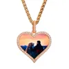 Collana personalizzata con ciondolo a forma di cuore d'amore con ciondolo ghiacciato Po per uomo Donna Immagine di memoria personalizzata Gioielli Hip Hop264z