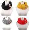 女性用のスカーフ編みネックラップボタンループとショールファッション冬の厚い温かいリングスカーフYG121 230927