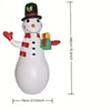 1pc, boneco de neve inflável de Natal com luzes espessadas de pvc decoração de Natal inflável de 70,87 polegadas, boneco de neve inflável, decoração de cena, decoração de festivais, decoração de casa, decoração, decoração,