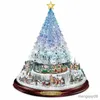 Decorações de Natal Árvore de Natal Decorações de trem rotativo Decorações de janela Adesivos Decorações de Natal Decoração de casa de inverno 2023 R230928