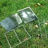 Decorative Figurines Outdoor Portable Folding Fire Rack Picnic Barbecue Bracket Stove Stainless Steel