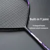 Badminton Rackets Professional Max 30 Pounds 4U VShape Racket Strung Full Carbon Fiber Offensive type Single Racquet With String 230927