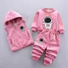 Rompertjes geboren Baby Jongens Kleding Herfst Baby Meisjes Kleding HoodiePant Outfit Kinderkostuum Pak Babykleding Voor Baby Warme Sets 230928