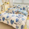 Bedding Sets 1 Piece Down Duvet Cover Flannel Coral Fleece Warm Winter Thick Double Bed Extra Large