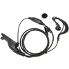 Walkie talkie em forma de G fone de ouvido conveniente transmissão estável seguro PU preto multiuso 2 vias rádio fone de ouvido qualidade de som nítida para XPR6000
