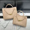 Andiamo Woven One Totes Bvbag Lady Brand Bag Designer Trend 2023 Cassette Fashion Metal Tote Design Borse Spalla portatile Botteega Crossbody Borse Jxvx