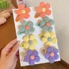 Hoop Ohrringe 2 teil/satz kinder Nette Stoff Blume Paar Clip Haar Zubehör Mädchen Haarnadel Temperament Baby Kopfschmuck Großhandel