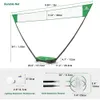 Balls Portable Badminton Net Set Rackets LED Lightnin Shuttlecocks Combo for Family Kids Easy Setup Picnic Games y230927