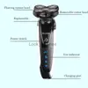 Shaver electric 4in1 حلاقة كهربائية قابلة للغسل للرجال أكياس أكياس الوجه الكهربائية لحيته اللحية التي يتم إعادة شحنها قابلة للشحن آلة حلاقة الصلع yq230928