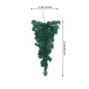 Dekoratif Çiçekler Noel Ağacı Kolye Xmas Tedarik Şeklinde Asma Prop Botanik Dekor Plastik Demir Tel Parti Yeşil Ev