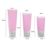 Bouteilles de stockage 3 pièces 38/60/80ml voyage Silicone Lotion shampooing Gel douche cosmétiques bouteille vide