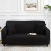 Chair Covers Black Solid Color Elastic Spandex Couch Cover Armchair Protection Sofa For Living Room Single Lover 3 4 Seater