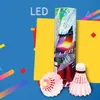 Palline WELKIN 4 pezzi set volano luminoso SMD LED S pulsante OnOff IC controllo piuma d'oca palla racchetta sport badminton 230927