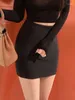 スカートスタイルの女性韓国スリムセクシーなスパイシーな女の子ショーボディハイウエストヒップハーフスカートショートスコートスウィートファッション女性b2bq
