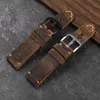 Watch Bands Handmade First Layer Cowhide Leather Watchband 20 22 23 24 26MM Brown Padded Strap For PAM111 441 Soft Mens Bracelet 230928