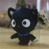 Plysch nyckelringar chococat svart katt plysch nyckelring nyckelkedja tecknad kawaii söta nyckelringar barn leksaker för flickor barn små gåvor 230927